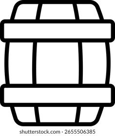 Diseño de Vector de icono de línea de barril