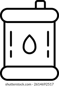 Barrel Line Vector Icon Design