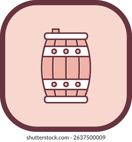 Barrel Line vector Icon Design