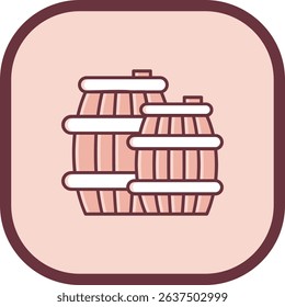 Barrel Line vector Icon Design