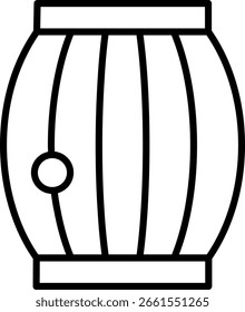 Diseño de icono de Vector de línea de barril