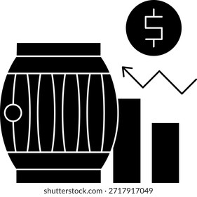 Diseño de icono de Vector de línea de barril