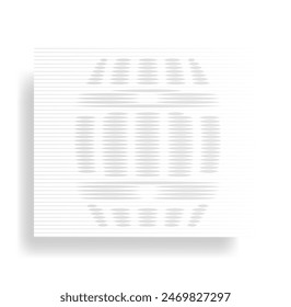 Efecto de holograma de líneas de barril Fondo de Vector gris