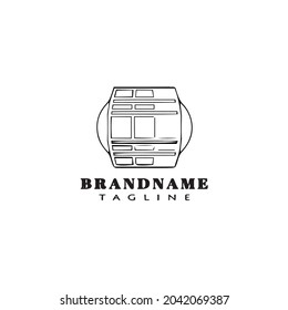 barrel logo design cute icon modern vector illustration