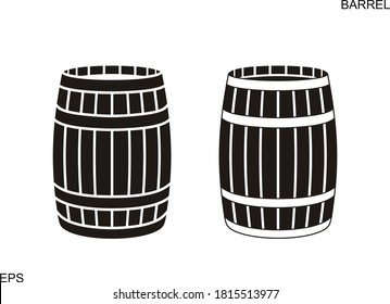 Barrel logo. Isolated barrel on white background