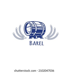 barrel logo with vintage style with decoration