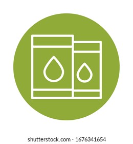 barrel oil alternative sustainable energy vector illustration block line style icon