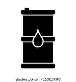 Barrel oil black icon vector isolated in white background. Vector illustration eps10
