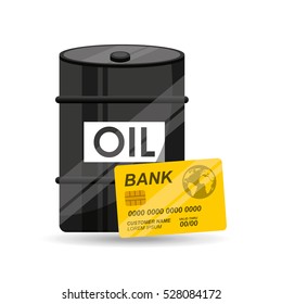 barrel oil concept credit card bank vector illustration eps 10