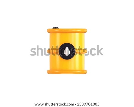 Barrel of oil drum container icon 3d rendering vector illustration