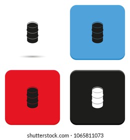 Barrel of oil flat vector icon.