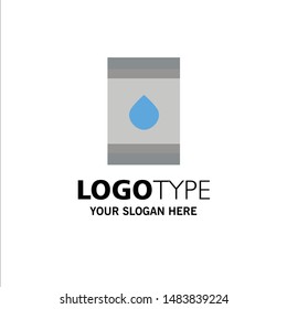 Barrel, Oil, Fuel, flamable, Eco Business Logo Template. Flat Color
