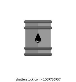 Barrel of oil fuel. Flat style vector illustration on white background.