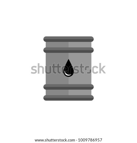 Barrel of oil fuel. Flat style vector illustration on white background.