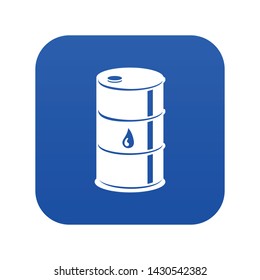 Barrel oil icon blue vector isolated on white background