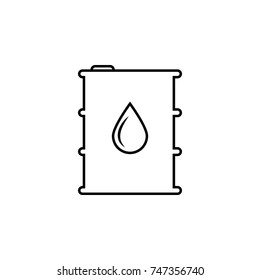 Barrel of oil icon. Cask with water drop sign. Fuel symbol icon on white background