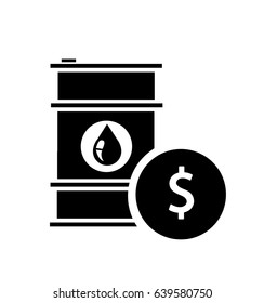 barrel oil icon flat