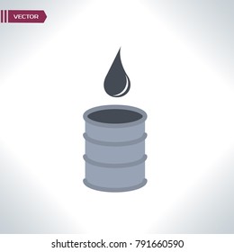 Barrel of oil icon. Fuel symbol. Flat web symbols. Vector