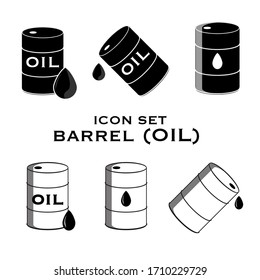 Icono de barril de petróleo. aceite crudo vectorial. Líquido para energía, mercado de energía, economía, combustible, diesel, gasolina, concepto de gas. 