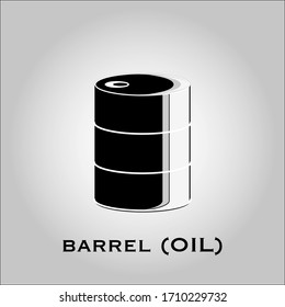 Icono de barril de petróleo. aceite crudo vectorial. Líquido para energía, mercado de energía, economía, combustible, diesel, gasolina, concepto de gas. 