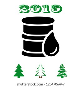 barrel oil icon, vector illustration. Flat design style
