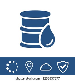 barrel oil icon, vector illustration. Flat design style