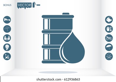 barrel oil icon vector illustration eps10