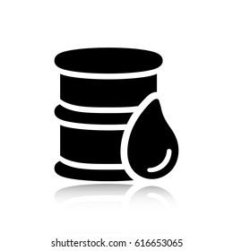 barrel oil icon, vector illustration. Flat design style