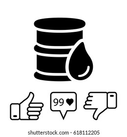 barrel oil icon, vector illustration. Flat design style