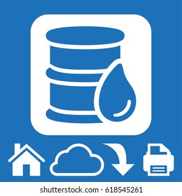barrel oil icon, vector illustration. Flat design style
