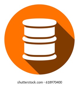 barrel oil icon, vector illustration. Flat design style