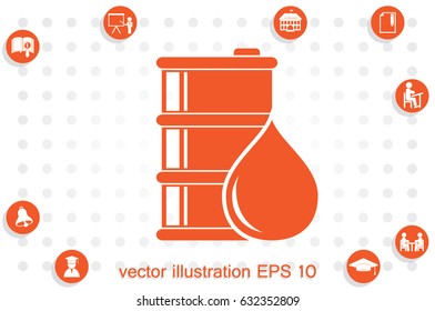 barrel oil icon vector illustration eps10