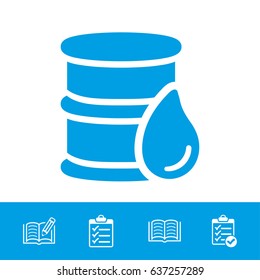 barrel oil icon, vector illustration. Flat design style
