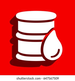 barrel oil icon, vector illustration. Flat design style