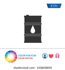 barrel oil icon vector isolated on background.