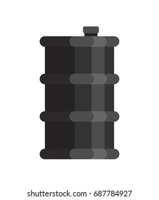 Barrel oil isolated. Black Keg petroleum white background