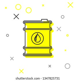Barrel oil line icon isolated on white background. Vector Illustration Barrel oil line icon isolated on white background. Vector Illustration