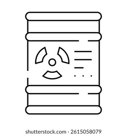 barrel of oil line icon vector. barrel of oil sign. isolated contour symbol black illustration