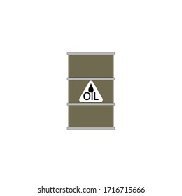 barrel of oil on a white background