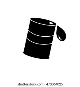 Barrel oil on white background