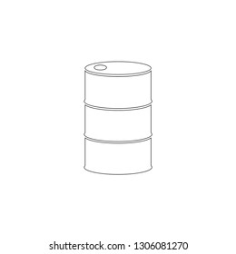 barrel oil. simple flat vector icon illustration. outline line symbol - editable stroke