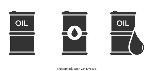 Barrel oil vector Icons set