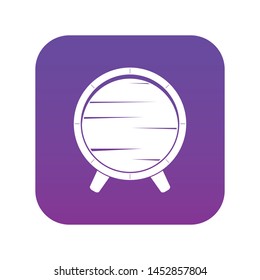 Barrel on legs icon digital purple for any design isolated on white vector illustration