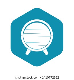 Barrel on legs icon. Simple illustration of barrel on legs vector icon for web