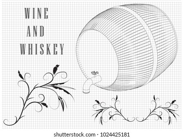 Barrel on a white background. 3d model