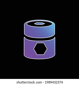 Barrel With Pentagons blue gradient vector icon
