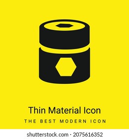 Barrel With Pentagons minimal bright yellow material icon