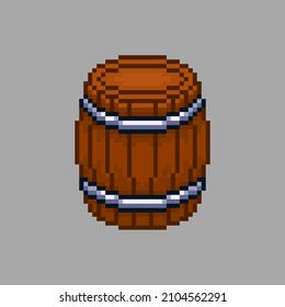 Barrel in pixel art style