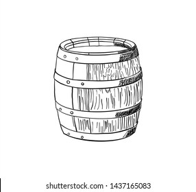 Barrel for the production of wine.