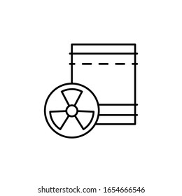 Barrel, radiation symbol icon. Simple line, outline vector elements of nuclear energy icons for ui and ux, website or mobile application